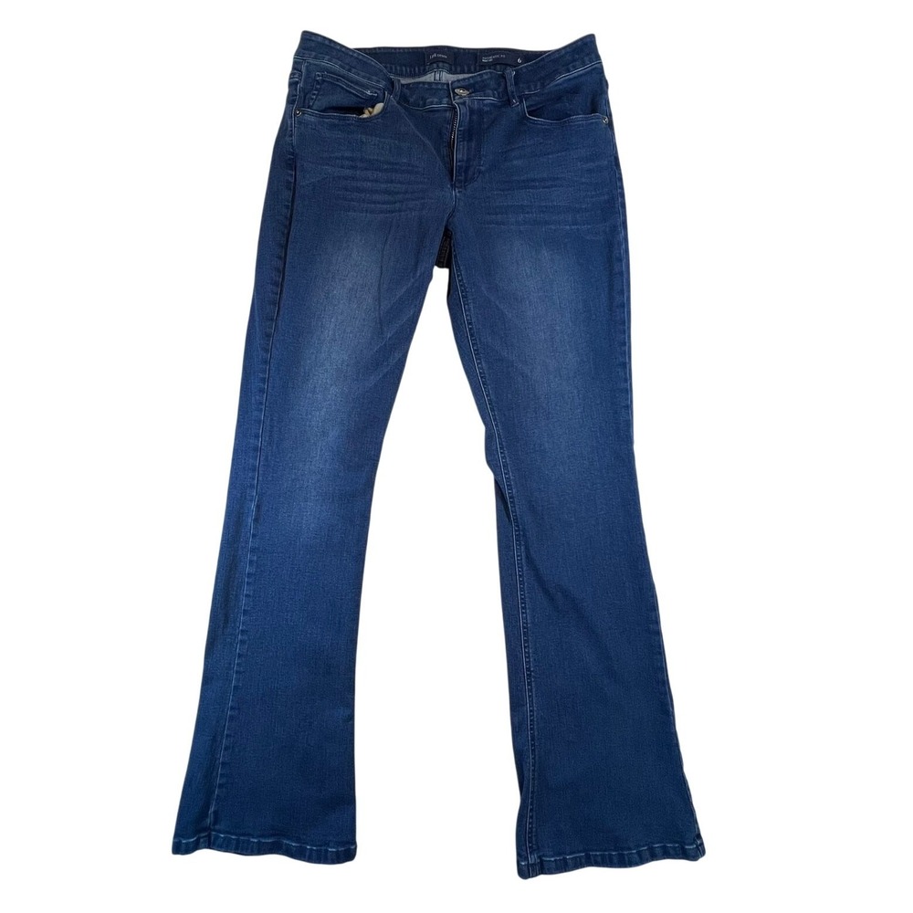 J. Jill Bootcut Jeans Womens 6 Authentic Fit Stretch Dark Wash Casual Denim
